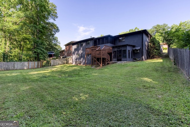 3193 Trasher Cir, Decatur, GA 30032 - rear view of property featuring stairway and a wooden deck
