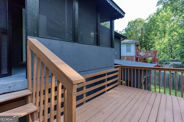 3193 Trasher Cir, Decatur, GA 30032 - view of wooden deck