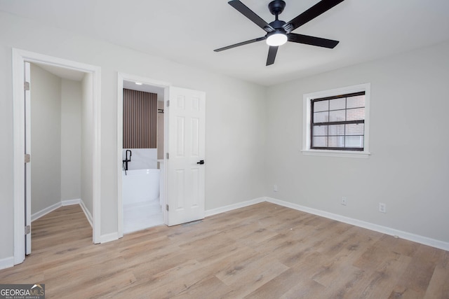 3193 Trasher Cir, Decatur, GA 30032 - unfurnished room featuring light wood-style floors, baseboards, and ceiling fan