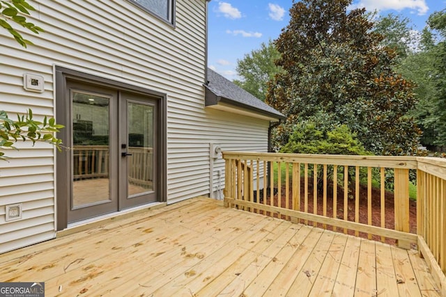 4657 Lou Ivy Rd, Peachtree Corners, GA 30096 - wooden deck with french doors