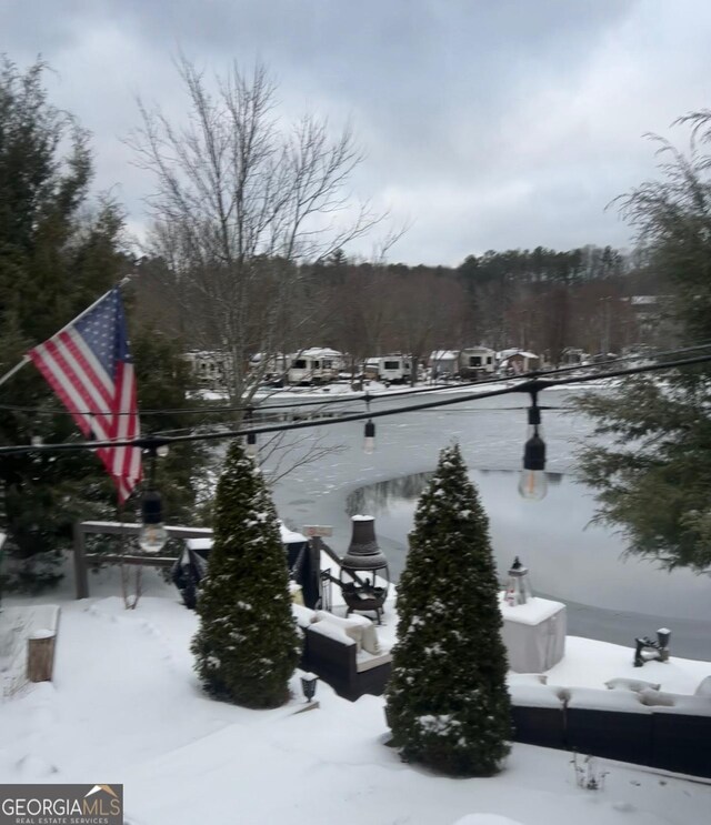 344 Choestoe Falls Cir, Blairsville, GA 30512 - view of snowy yard