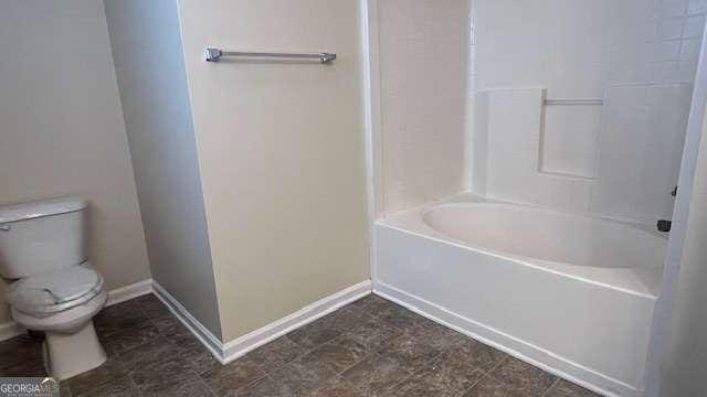 7055 Blairs View Dr Unit 1, Austell, GA 30168 - bathroom with toilet, baseboards, and shower / washtub combination