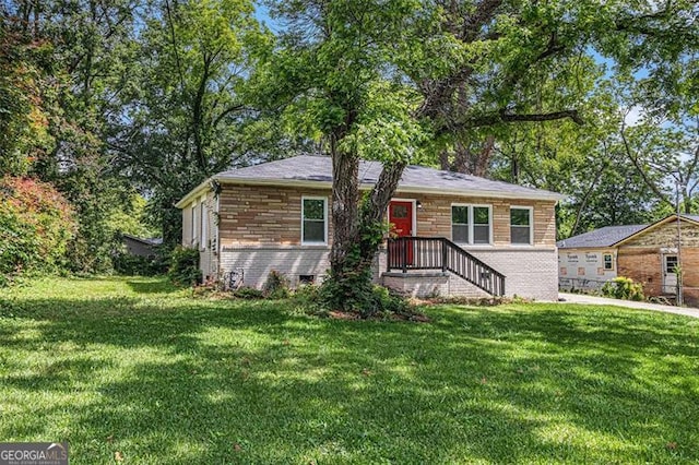 3456 Maryvale Dr, Decatur, GA 30032 - view of front of house featuring a front lawn and brick siding
