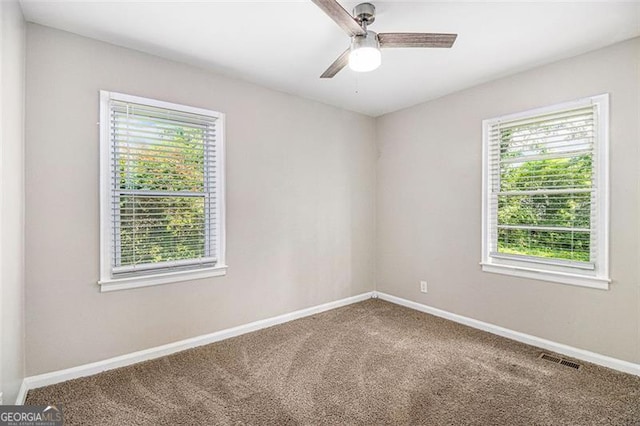 3456 Maryvale Dr, Decatur, GA 30032 - empty room with carpet flooring, baseboards, and a ceiling fan