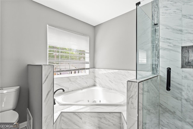 125 Sycamore Dr, Athens, GA 30606 - bathroom with a tub with jets and a marble finish shower