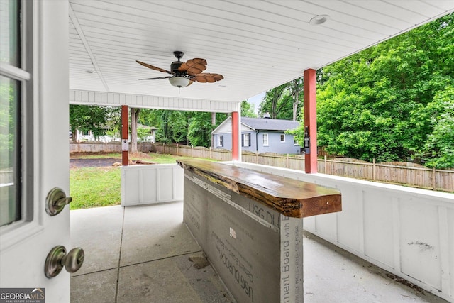 125 Sycamore Dr, Athens, GA 30606 - view of patio featuring a ceiling fan