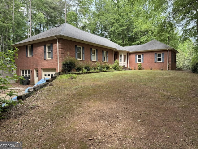 115 Stable Creek Rd, Fayetteville, GA 30215 - ranch-style house featuring brick siding, a garage, and roof with shingles