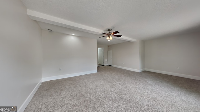 700 Patriots Point St, Locust Grove, GA 30248 - carpeted spare room with a ceiling fan, baseboards, a textured ceiling, and recessed lighting