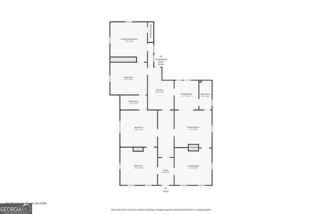 611 Monroe St, Macon, GA 31201 - home floor plan