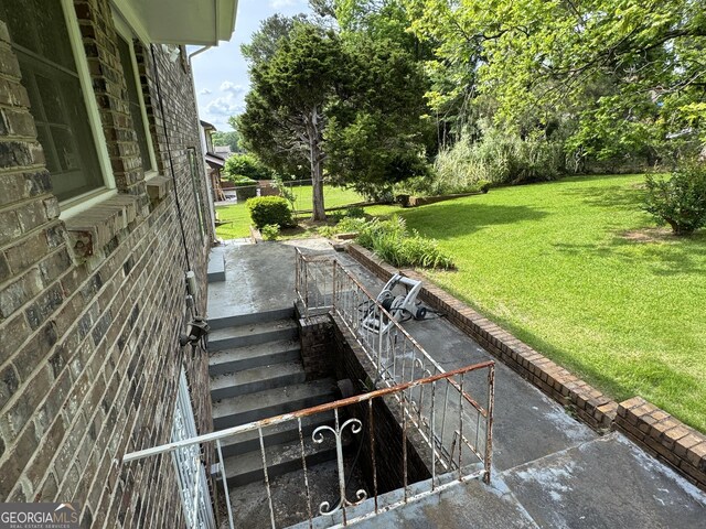3662 Greentree Farms Dr, Decatur, GA 30034 - view of storm shelter with a yard and stairway