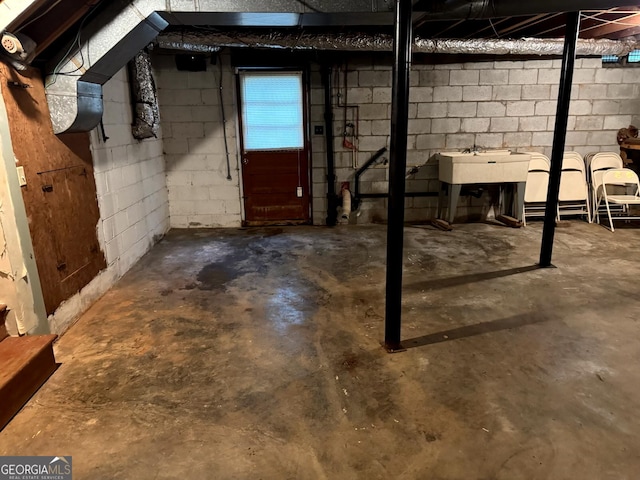 3662 Greentree Farms Dr, Decatur, GA 30034 - basement with concrete block wall