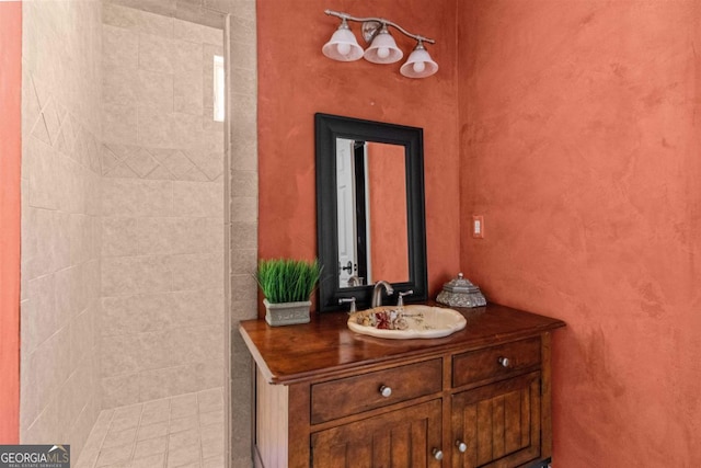 1221 Cosby Cir, Greensboro, GA 30642 - full bath with vanity and a tile shower