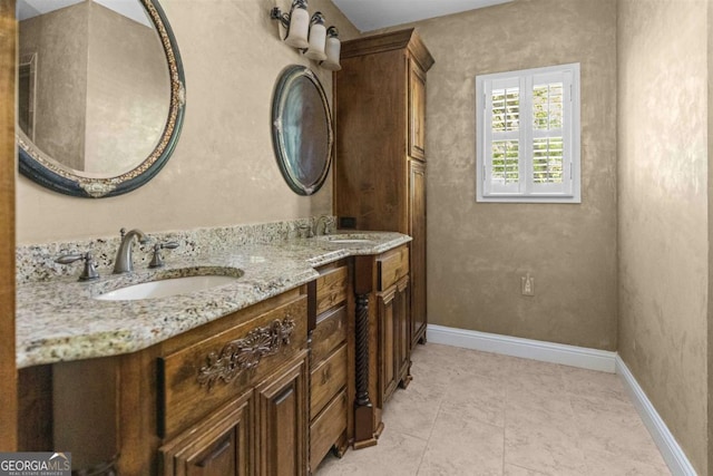 1221 Cosby Cir, Greensboro, GA 30642 - bathroom with baseboards and double vanity