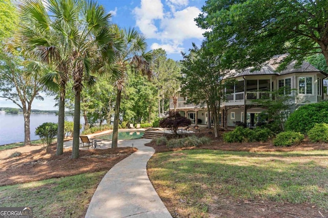 1221 Cosby Cir, Greensboro, GA 30642 - view of home's community with a water view and a swimming pool