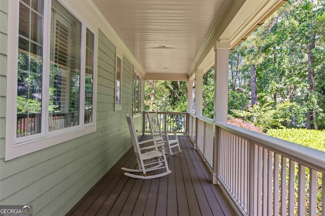 1221 Cosby Cir, Greensboro, GA 30642 - wooden terrace featuring covered porch