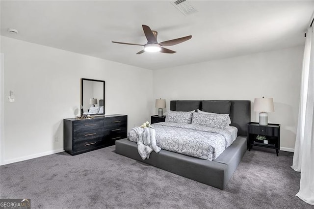 529 Greystone Trl, Marietta, GA 30068 - bedroom with carpet, baseboards, and a ceiling fan
