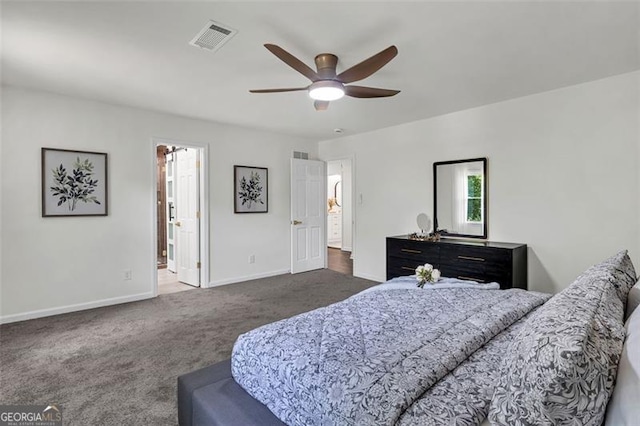 529 Greystone Trl, Marietta, GA 30068 - carpeted bedroom featuring baseboards and a ceiling fan
