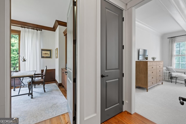 11660 Crabapple Rd, Roswell, GA 30075 - office space featuring crown molding and light wood-style floors