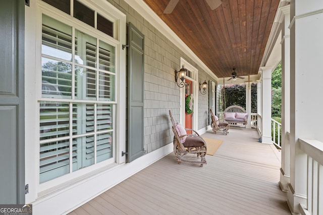 11660 Crabapple Rd, Roswell, GA 30075 - porch with a ceiling fan