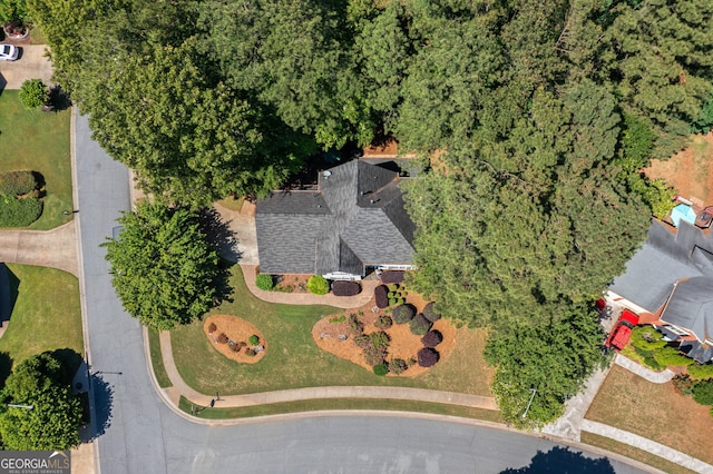 aerial view of property's location