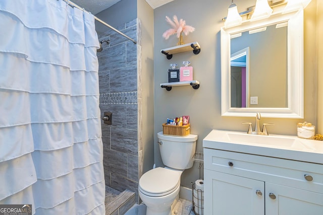 10 Queens Ct, Sharpsburg, GA 30277 - bathroom with vanity and a tile shower