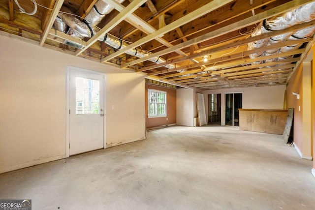 view of basement