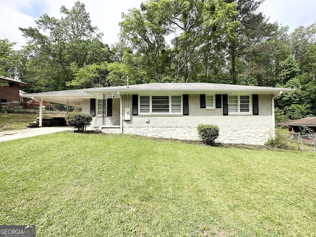 2165 Pemberton Rd, Atlanta, GA 30331 - view of front of property with concrete driveway, an attached carport, and covered porch