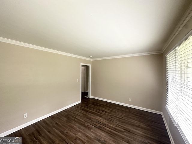 2165 Pemberton Rd, Atlanta, GA 30331 - unfurnished room with baseboards, dark wood-type flooring, and crown molding