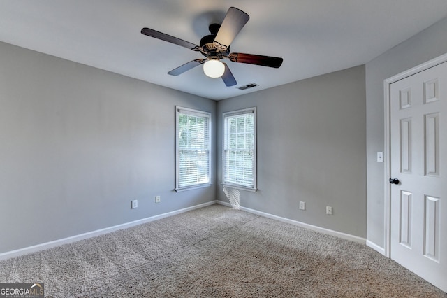 2049 Mclain Rd NW, Acworth, GA 30101 - empty room with baseboards, carpet, and ceiling fan