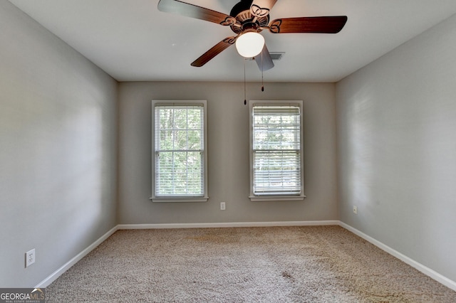 2049 Mclain Rd NW, Acworth, GA 30101 - empty room with carpet flooring, ceiling fan, and baseboards