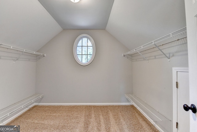 2049 Mclain Rd NW, Acworth, GA 30101 - walk in closet featuring carpet floors and lofted ceiling