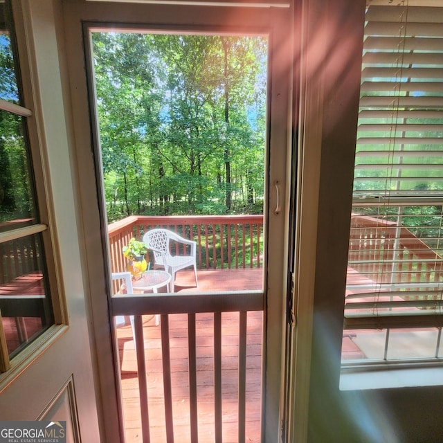 view of doorway to outside