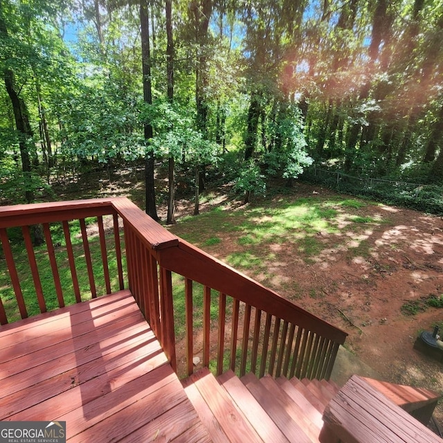 wooden terrace with fence