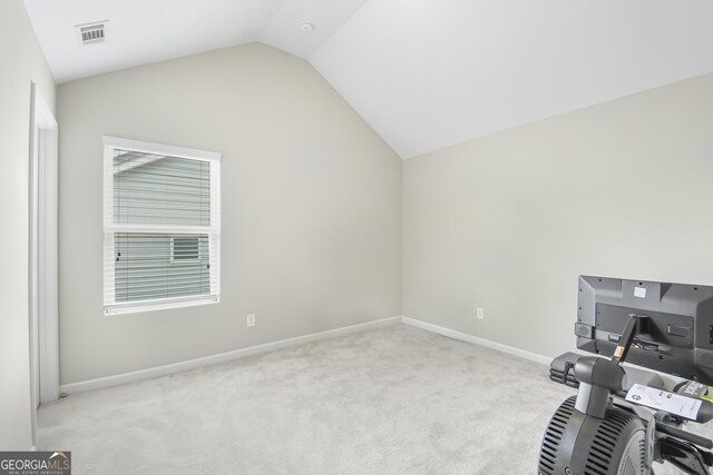 1720 Grant Ct, Braselton, GA 30517 - misc room featuring carpet flooring, lofted ceiling, baseboards, and healthy amount of natural light