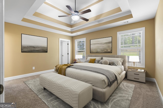 114 Brookstone Dr, Carrollton, GA 30116 - bedroom with a raised ceiling, carpet, and baseboards
