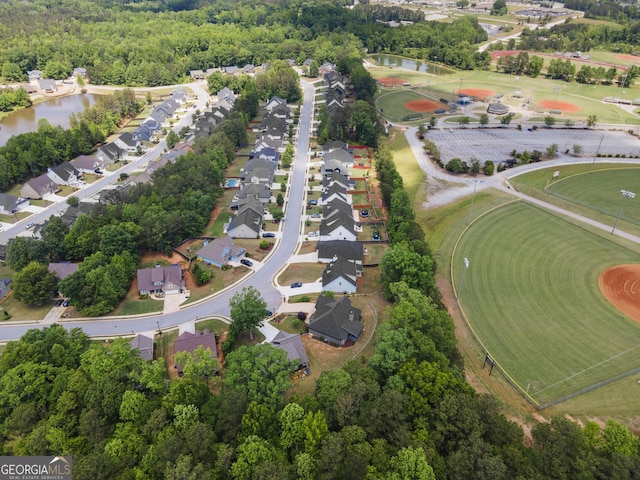 114 Brookstone Dr, Carrollton, GA 30116 - aerial view of property's location with a nearby body of water and nearby suburban area