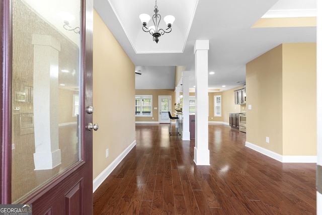 114 Brookstone Dr, Carrollton, GA 30116 - foyer featuring dark wood-style floors and baseboards