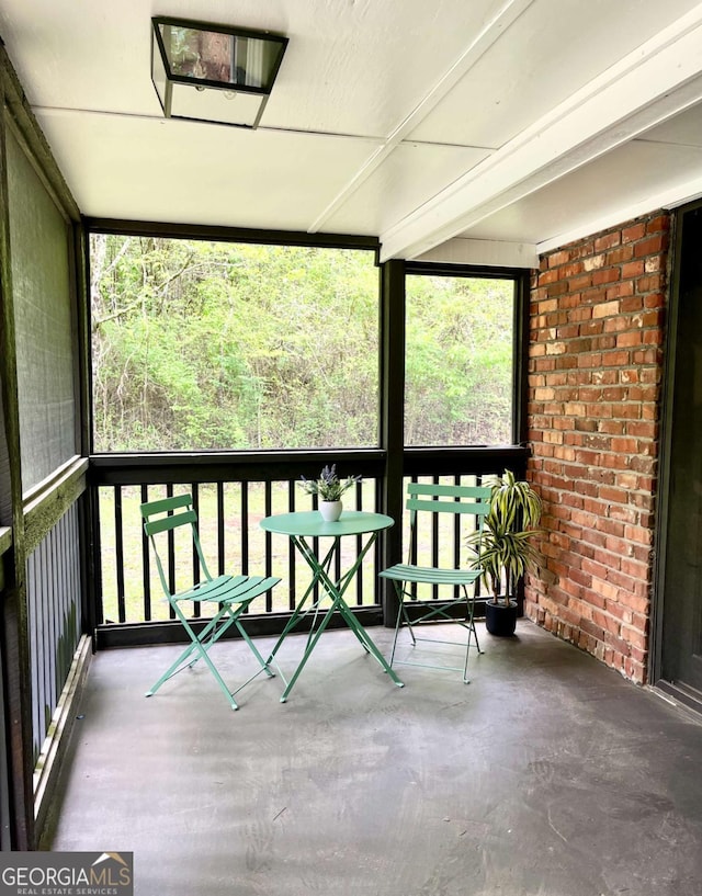 view of sunroom / solarium