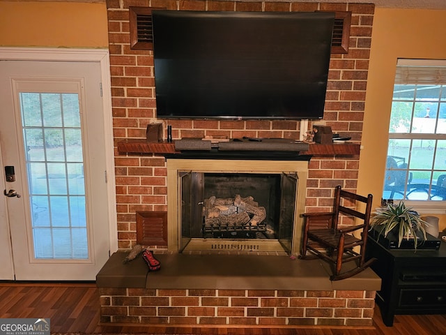3978 Wc Hodges Rd, Statesboro, GA 30461 - detailed view of a fireplace and wood finished floors