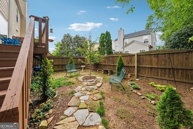 view of fenced backyard