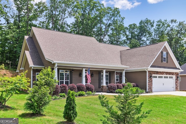 59 Grand Georgian Ct NE, Cartersville, GA 30121 - view of front facade with a front yard and a shingled roof