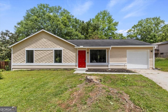 4912 Bayside Ct, Stone Mountain, GA 30088 - single story home with driveway, a garage, and a front yard