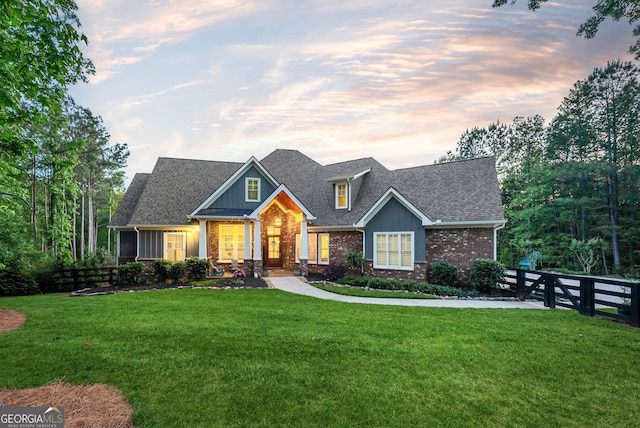 116 Serenity Lake Dr, Alpharetta, GA 30004 - craftsman house with brick siding and a shingled roof