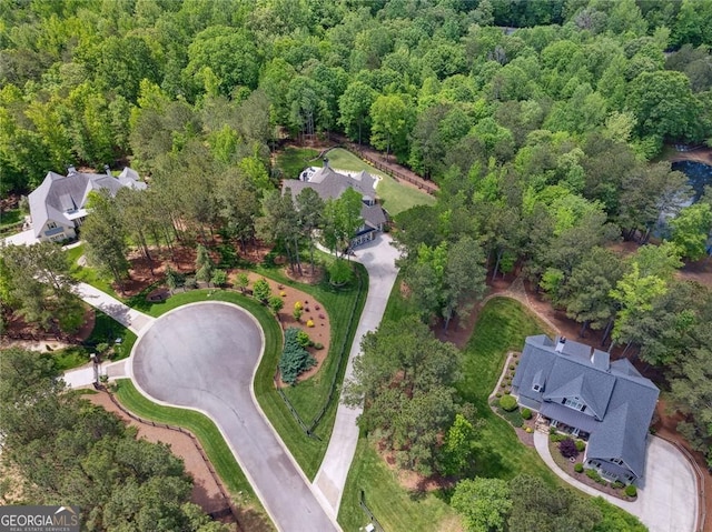 116 Serenity Lake Dr, Alpharetta, GA 30004 - aerial view of property and surrounding area featuring a forest