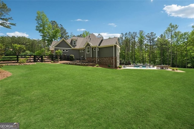116 Serenity Lake Dr, Alpharetta, GA 30004 - view of yard with an outdoor pool and a patio area