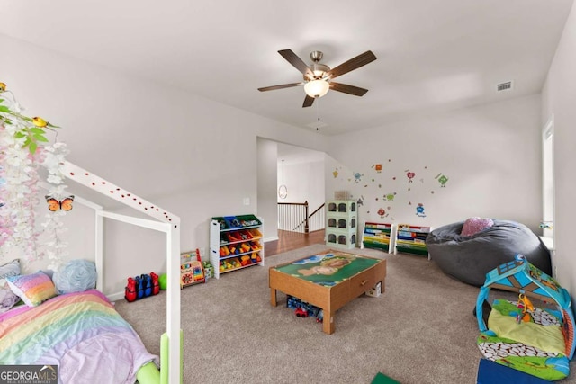 3616 Castoff Ct, Gainesville, GA 30506 - playroom with ceiling fan and carpet floors