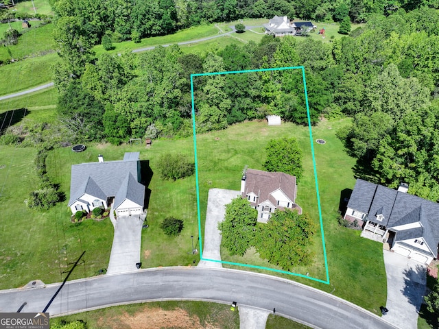 view of property location with property parcel outlined