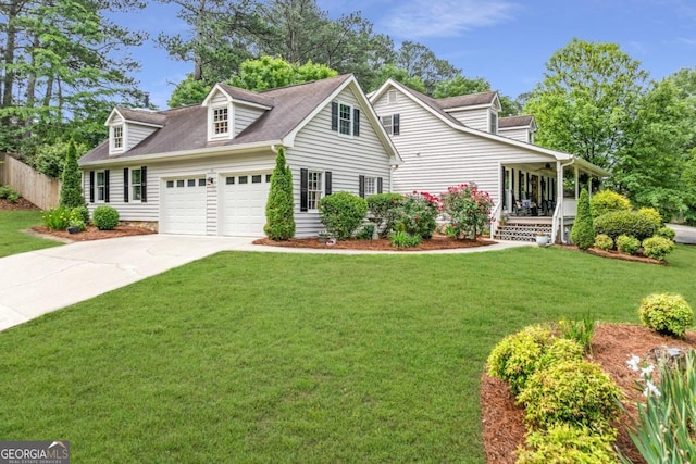 1870 Shoreline Trce, Grayson, GA 30017 - cape cod-style house featuring a garage, a porch, concrete driveway, and a shingled roof