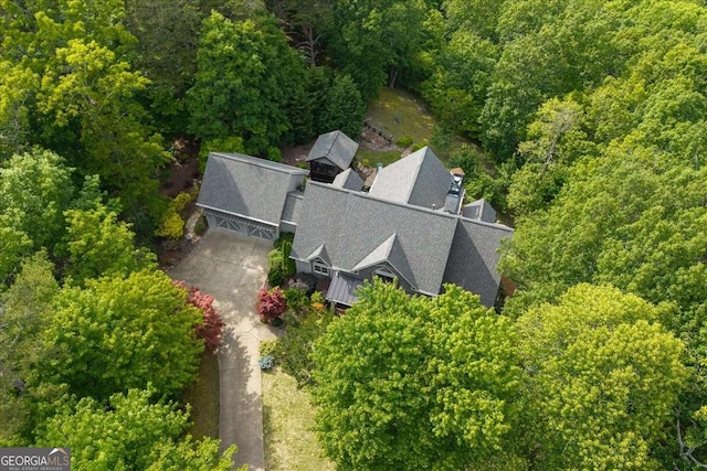 view from above of property