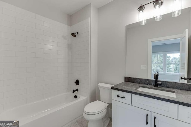 7620 Breeze Bay Rd, Cumming, GA 30041 - full bathroom featuring shower / tub combination, toilet, and vanity